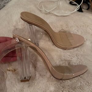 EGO Beige and Clear Heels